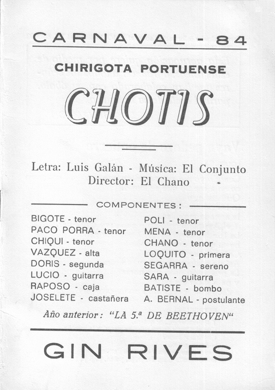 Chotis - Cancionero